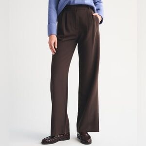 Curve Love A&F Sloane Tailored Wide Leg Pant